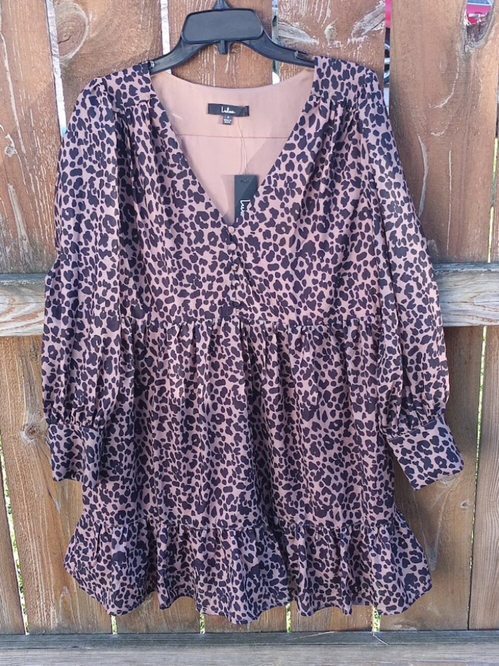 Lulu's Animal Print Babydoll Dress Sz. S NWT